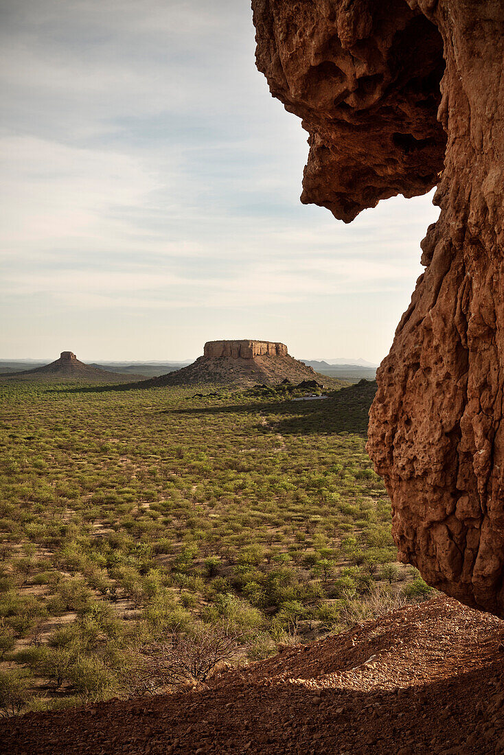 View from Vingerklip to the surrounding Ugab Terrace, Ugab River, Namibia, Africa