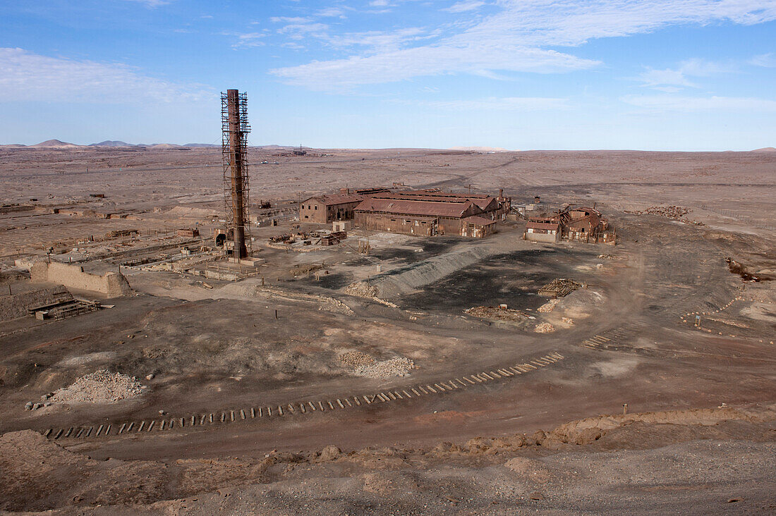 Humberstone Saltpeter Works in the Atacama Desert, Pozo Almonte, Region of Tarapaca, Chile