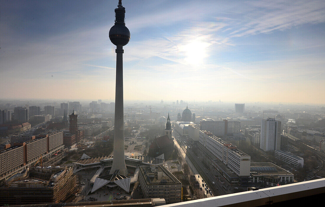 View to the south towards Alexander Platz, Berlin, Germany