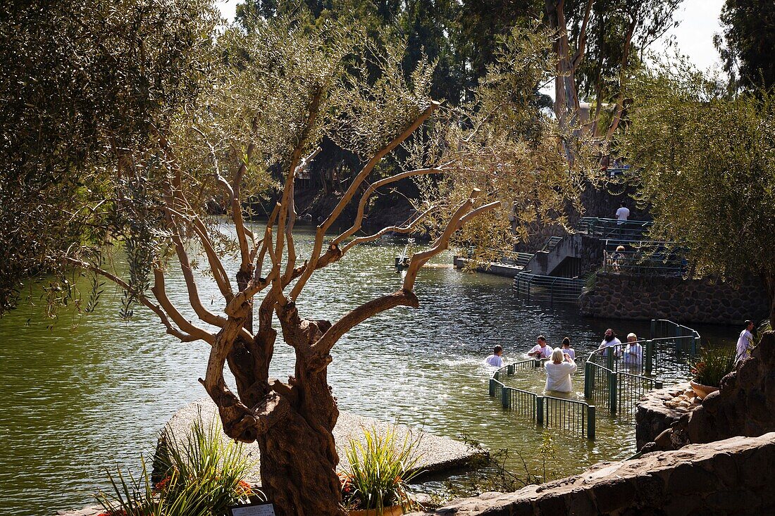 The Yardenit Baptismal Site by the Jordan River Near the Sea of Galilee, Israel.