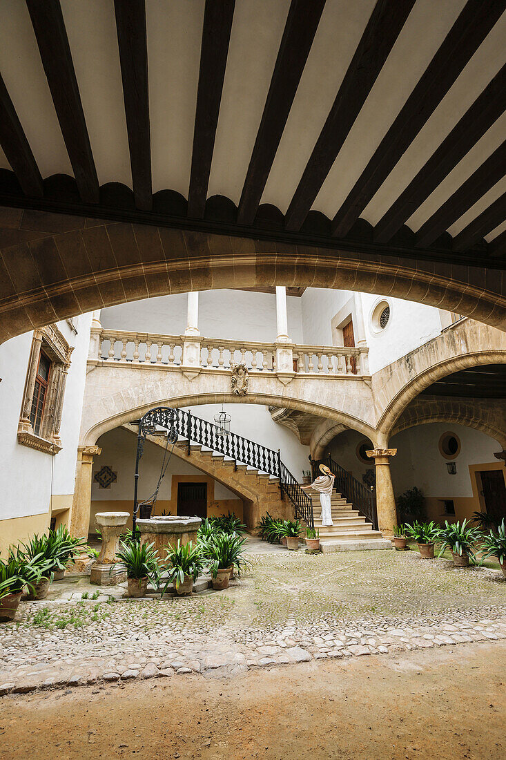 Palast Can Oleza, erbaut von der Familie Descós im fünfzehnten Jahrhundert, Kunsthistorisches Denkmal, Palma, Mallorca, Balearen, spanien, europa