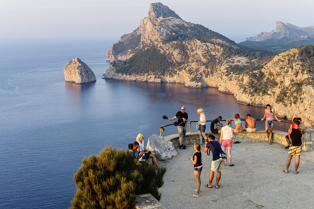 Mirador de Sa Creueta, Spitze The Nao, Halbinsel Formentor, Pollensa, Naturpark der Sierra de Tramuntana, Mallorca, Balearische Inseln, Spanien