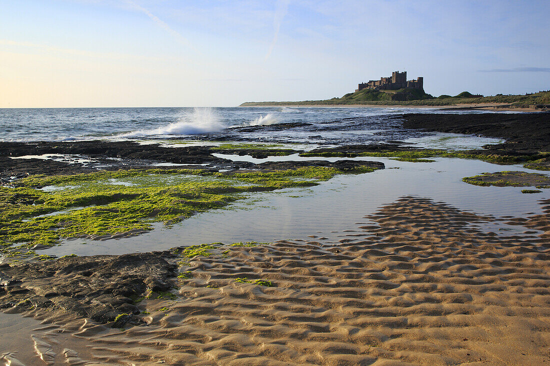 Bamburgh coastline, great britain.