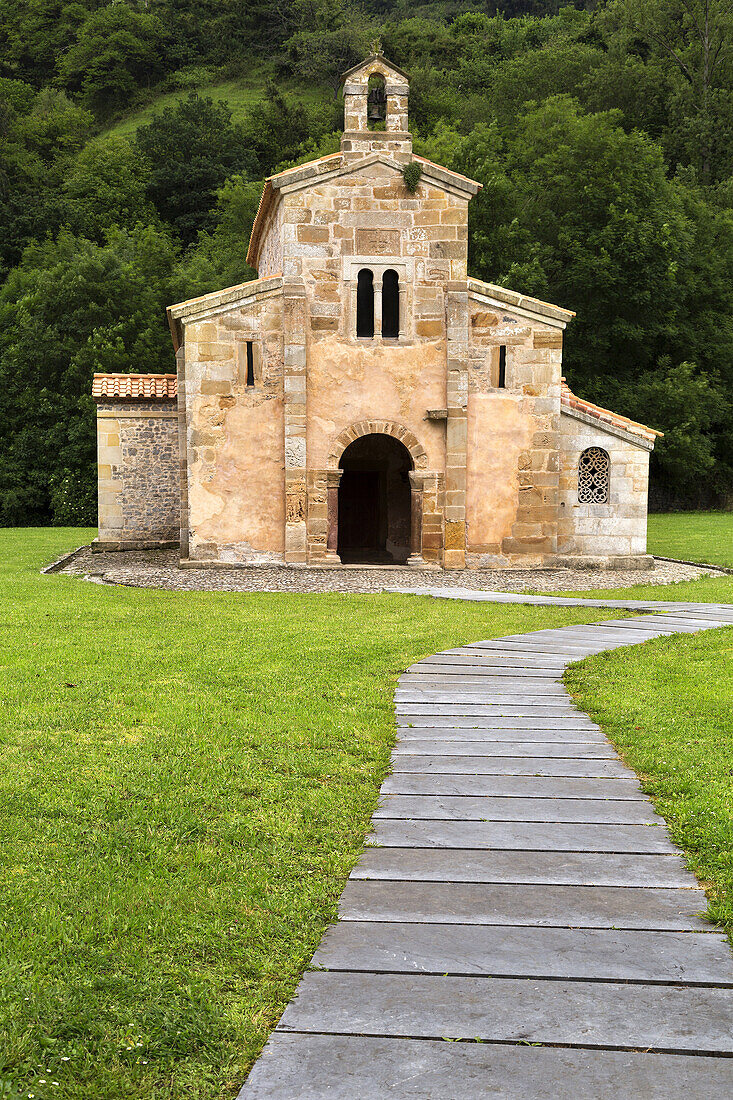Pre-Romanesque church of San Salvador de Valdediós (aka El Conventín), Villaviciosa, Way of St James, Asturias, Spain