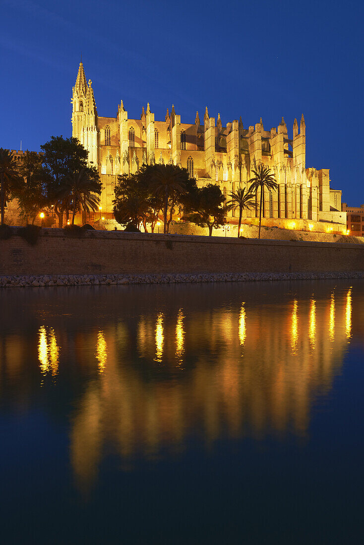 Palma de Mallorca, Cathedral, La Seu cathedral, Palma, Majorca, Balearic Islands, Spain, europe.