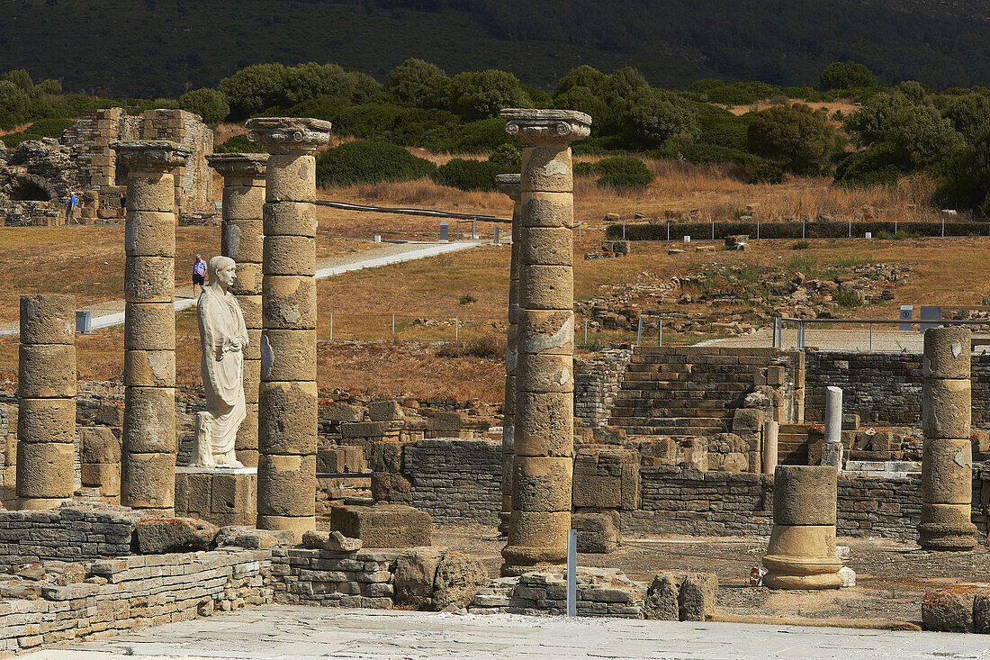 Bolonia, Baelo Claudia, Archaeological site , old roman city , Strait of Gibraltar Natural Park, Costa de la Luz, Cadiz, Andalusia, Spain, Europe.