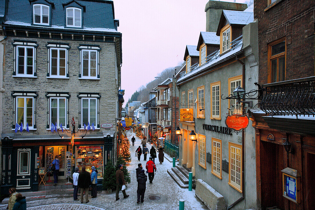 Petit-Champlain Street In Quartier Petit-Champlain, Quebec City, Quebec