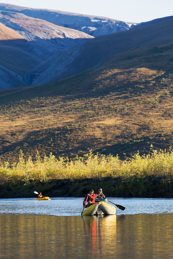 Noatak River Rafting Trip In The Brooks Range, Gates Of The Arctic National Park, Northwestern Alaska, Above The Arctic Circle, Arctic Alaska, Summer.