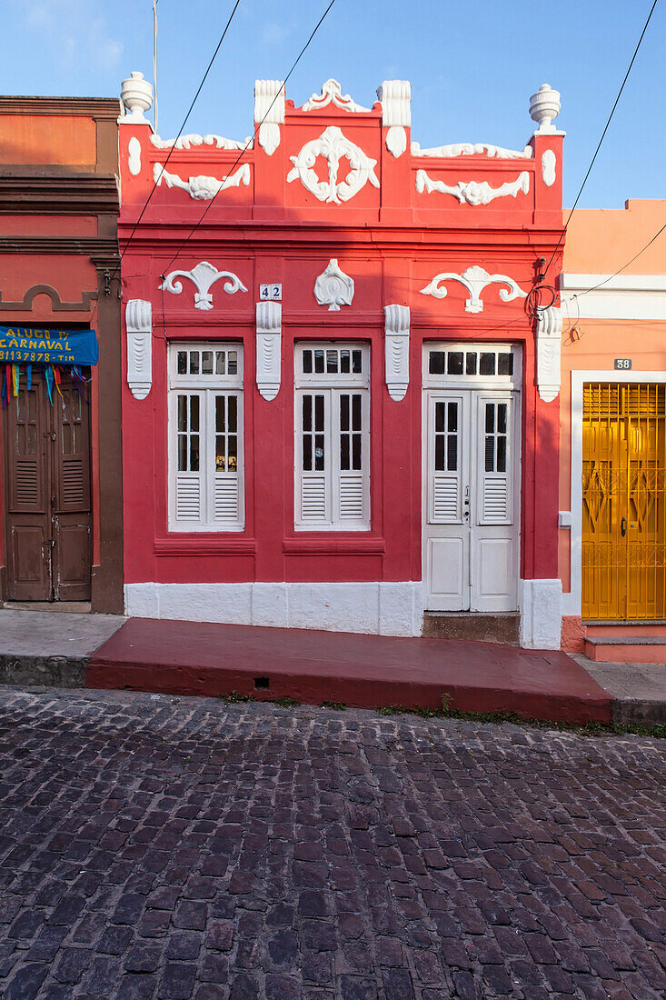 Brazil, Olinda, Art nouveau style house in the historic town