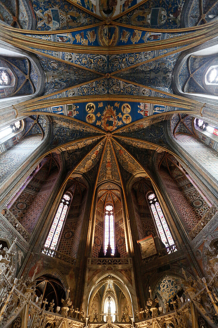 Tarn. Albi. Saint Cécile cathedral. The heart and ceilings.