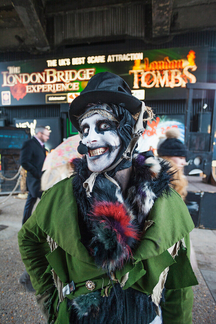England, London, Southwark, The London Bridge Experience and London Tombs Attraction, Costumed Character
