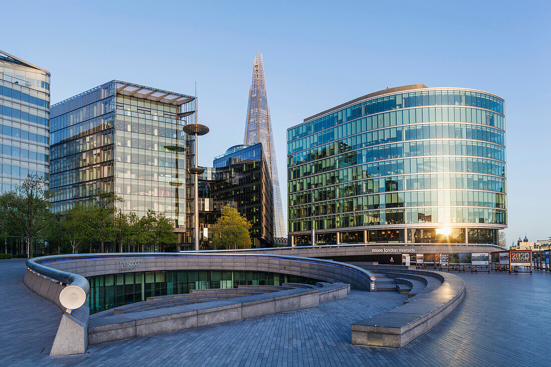 England, London, London Bridge, More London Riverside and The Shard