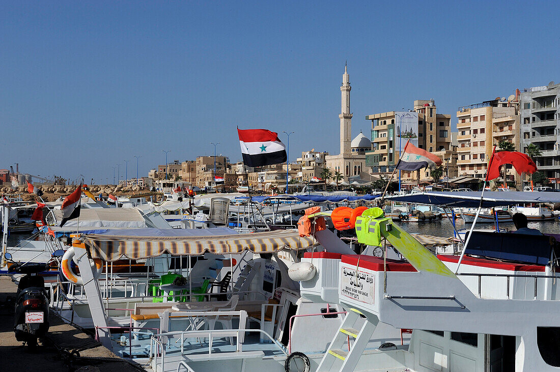 Syria, Mediterranean coast, Tartus, October 2010. Boats in marina