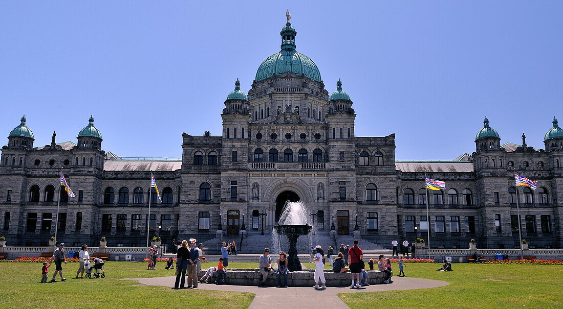 Canada, British Columbia, Victoria, . Park and Parliament of British Columbia