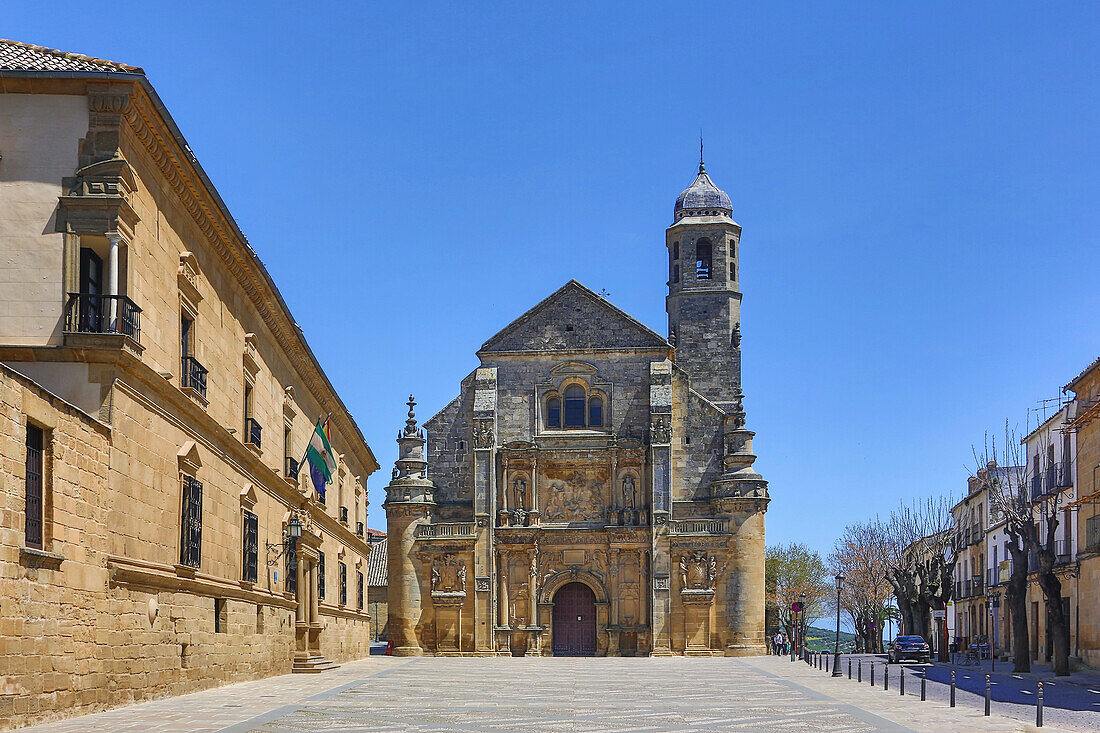 Spain, Andalucia Region, Jaen Province, Ubeda City (W.H.), Vazquez de Molina Square, Holly Church of the Savior (Iglesia del Salvador)