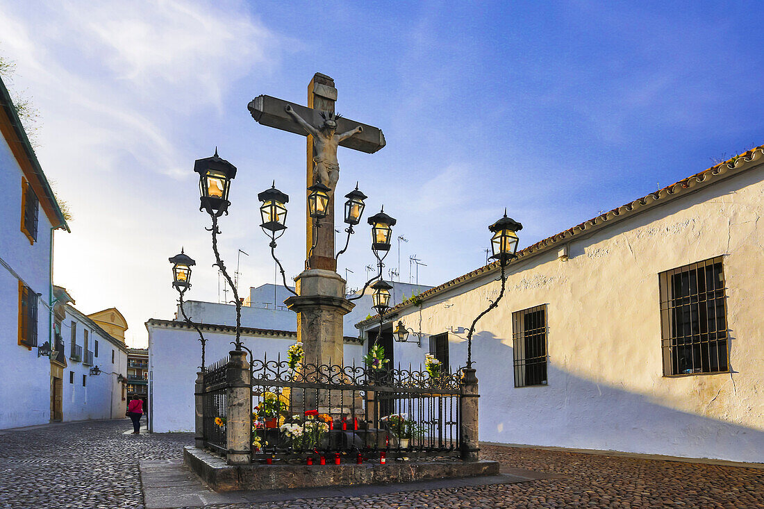 Spain, Andalucia Region, Cordoba Province, Cordoba City, (W.H.), Capuchinos Square, Cristo de los Faroles