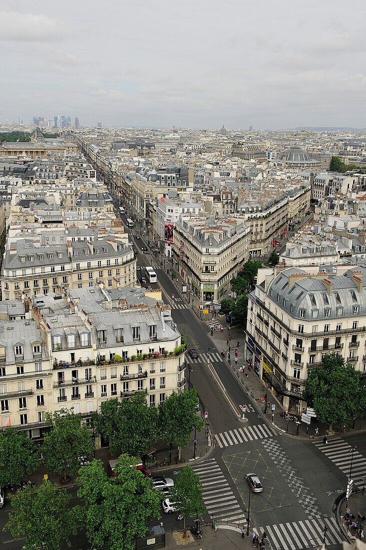France, Paris, Bird's eye view of Paris from the Tour Saint-Jacques