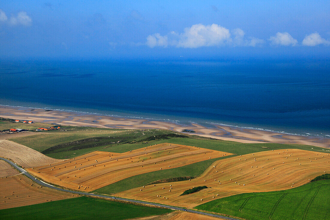 France, Pas de Calais aerial view. Strouanne