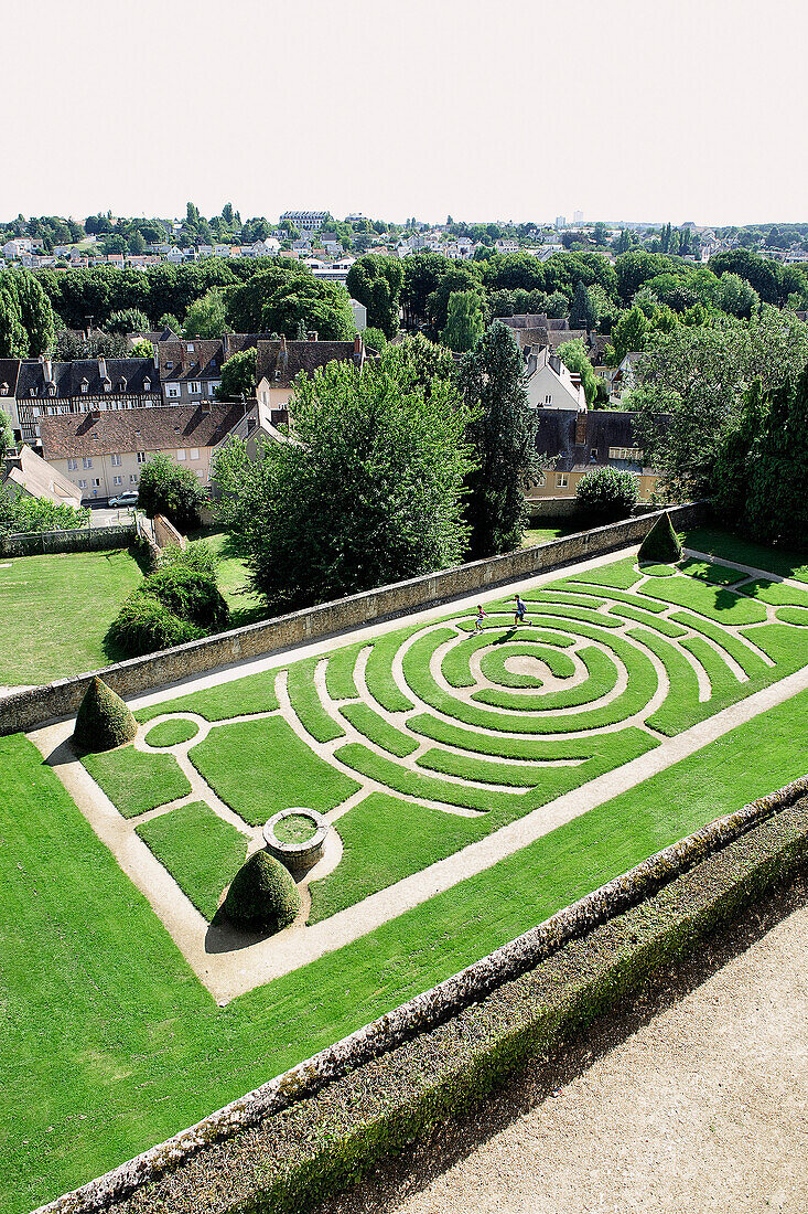 France, Eure-et-Loir, 28, Chartres, City center, Garden of the Bishop's palace