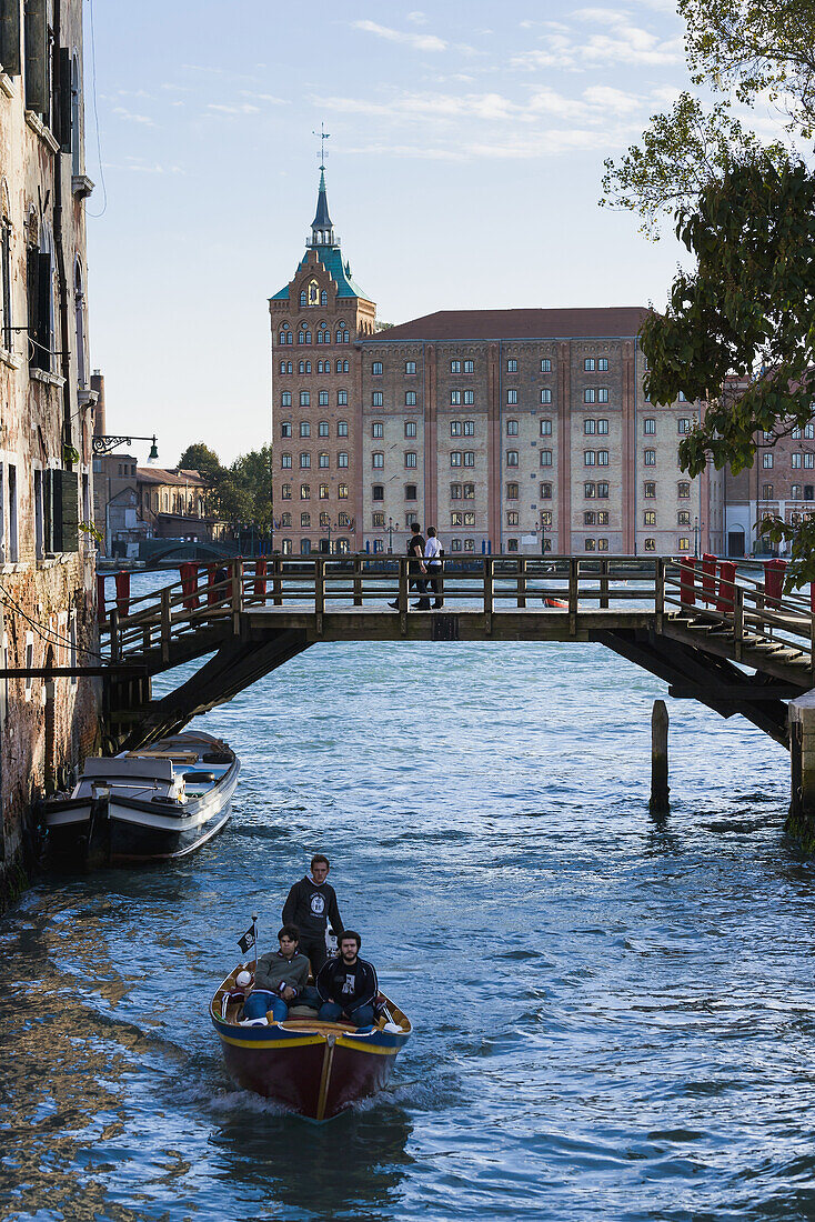 'Boats On A Canal; Venice, Italy'