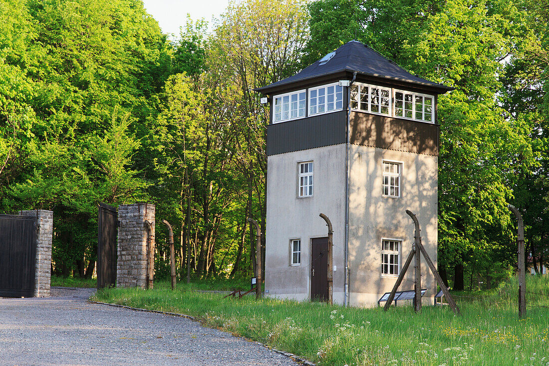 Watchtower at the memorial site, Buchenwald Concentration Camp, Germany