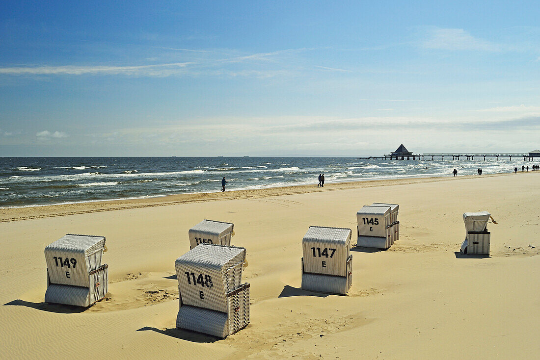 Beach chairs, Usedom, Baltic Sea, Mecklenburg-Vorpommern, Germany, Europe