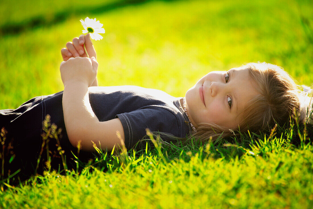 Girl Holding Flower