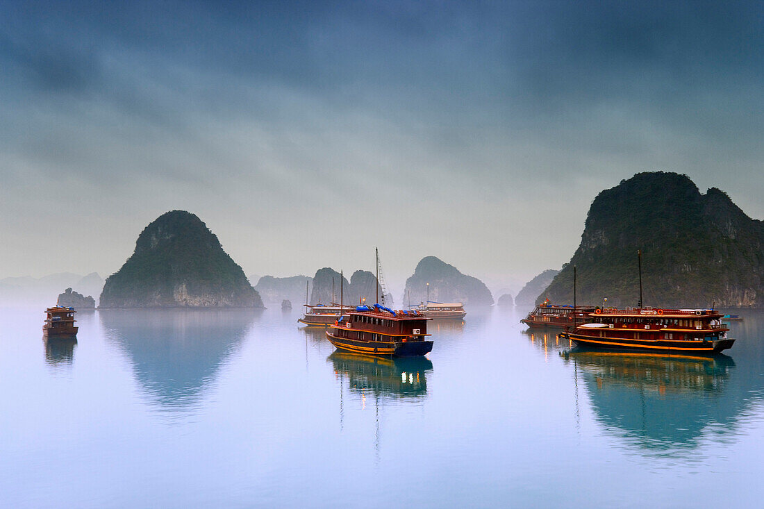 Hotel Junks, Halong Bay, Vietnam