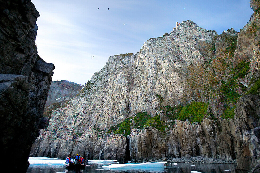 Tourists At Coburg Island, Nunavut, Canada