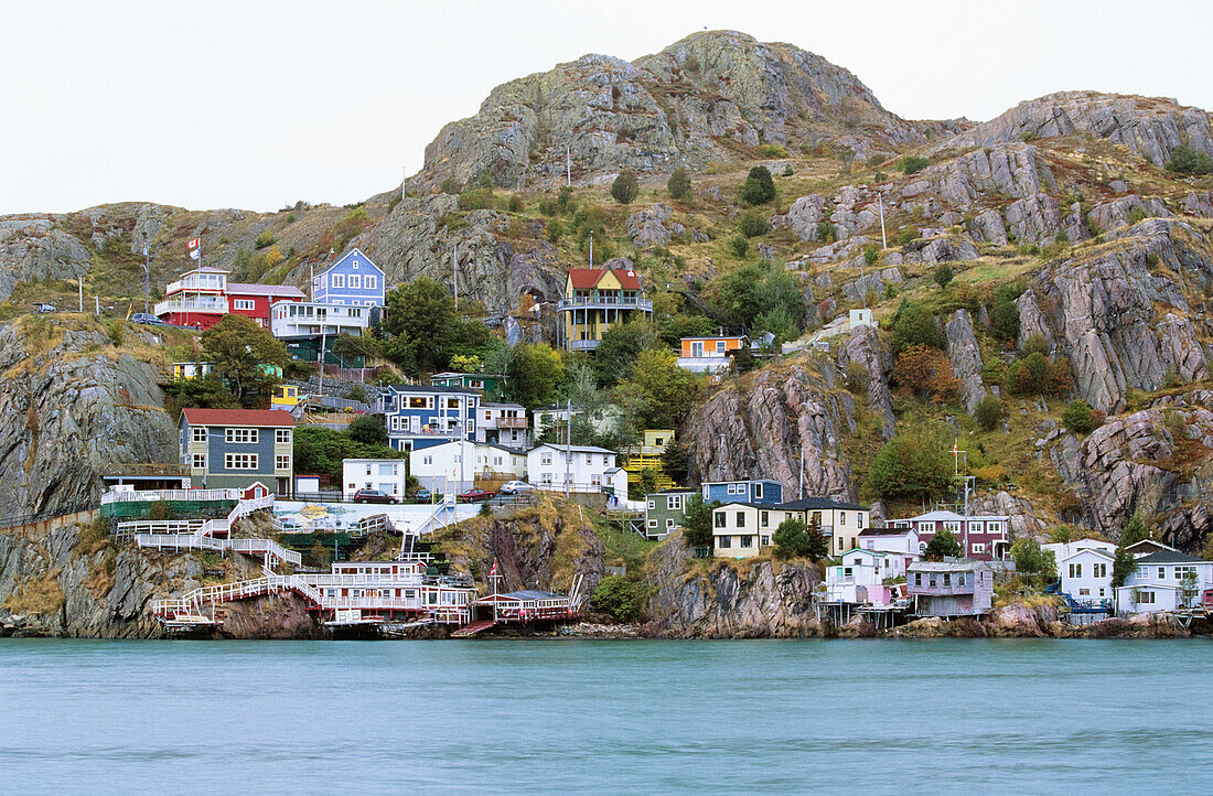 Houses Facing Saint John's Harbour, Newfoundland, Canada