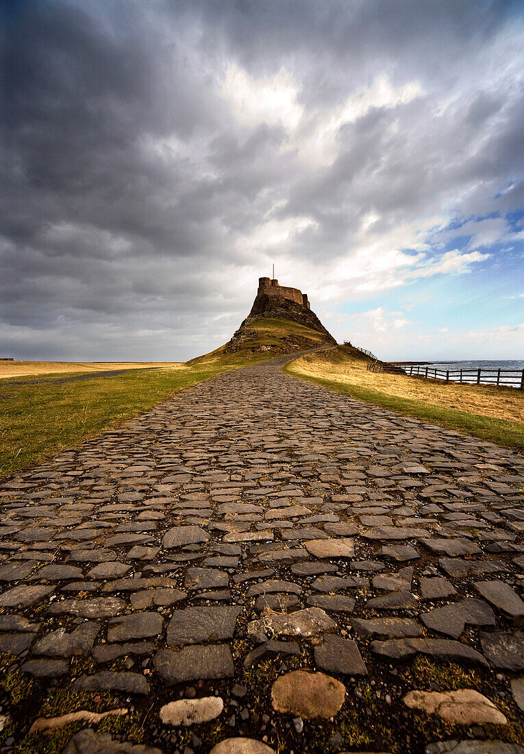 Lindisfarne Castle On A Volcanic Mound Called Beblowe Craig, Holy Island, England