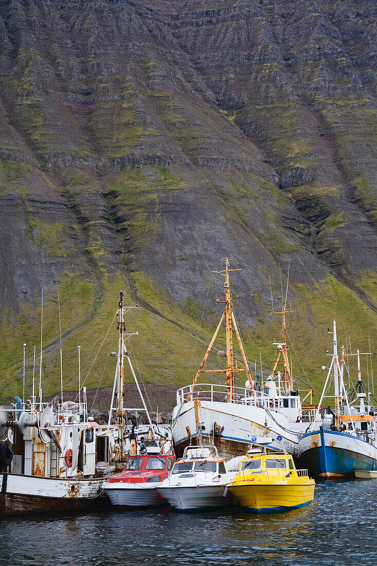 Fishing Vessels, Port Of Isafjordur, West Fjords Region, Iceland