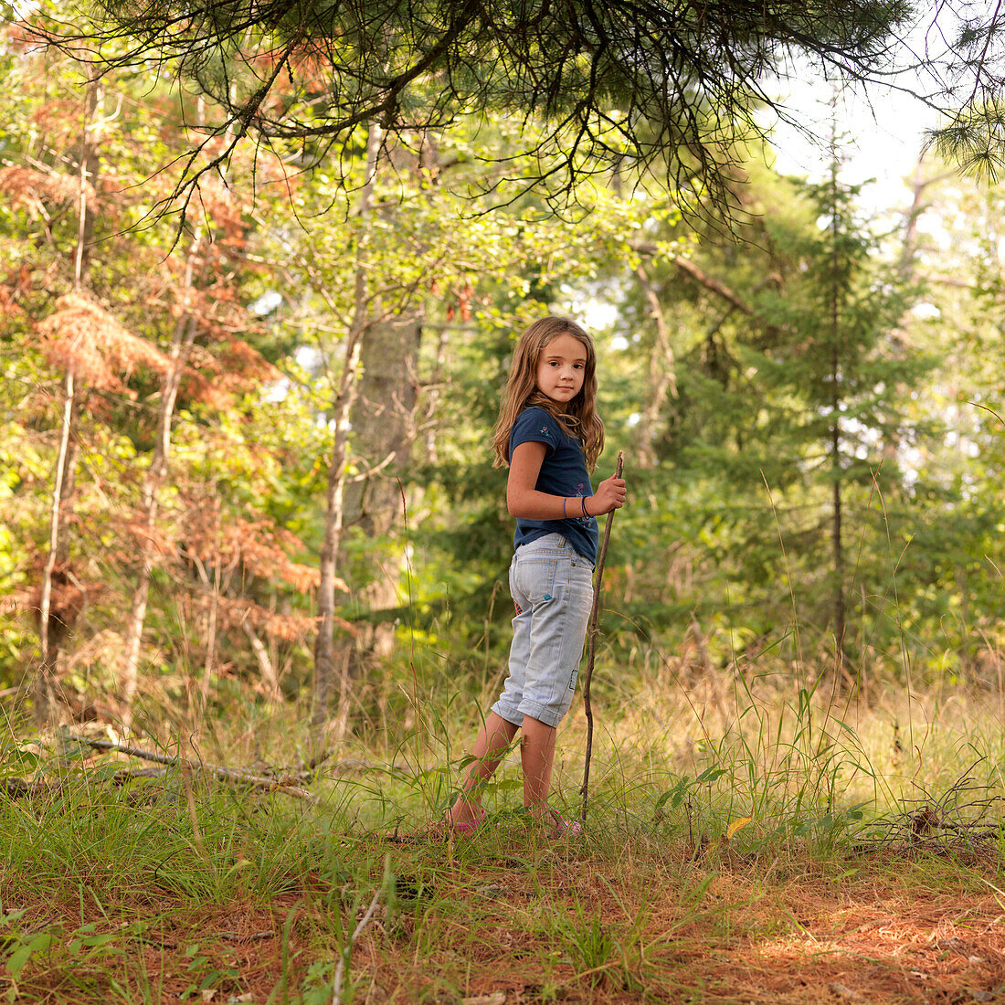 Young Girl In Woods