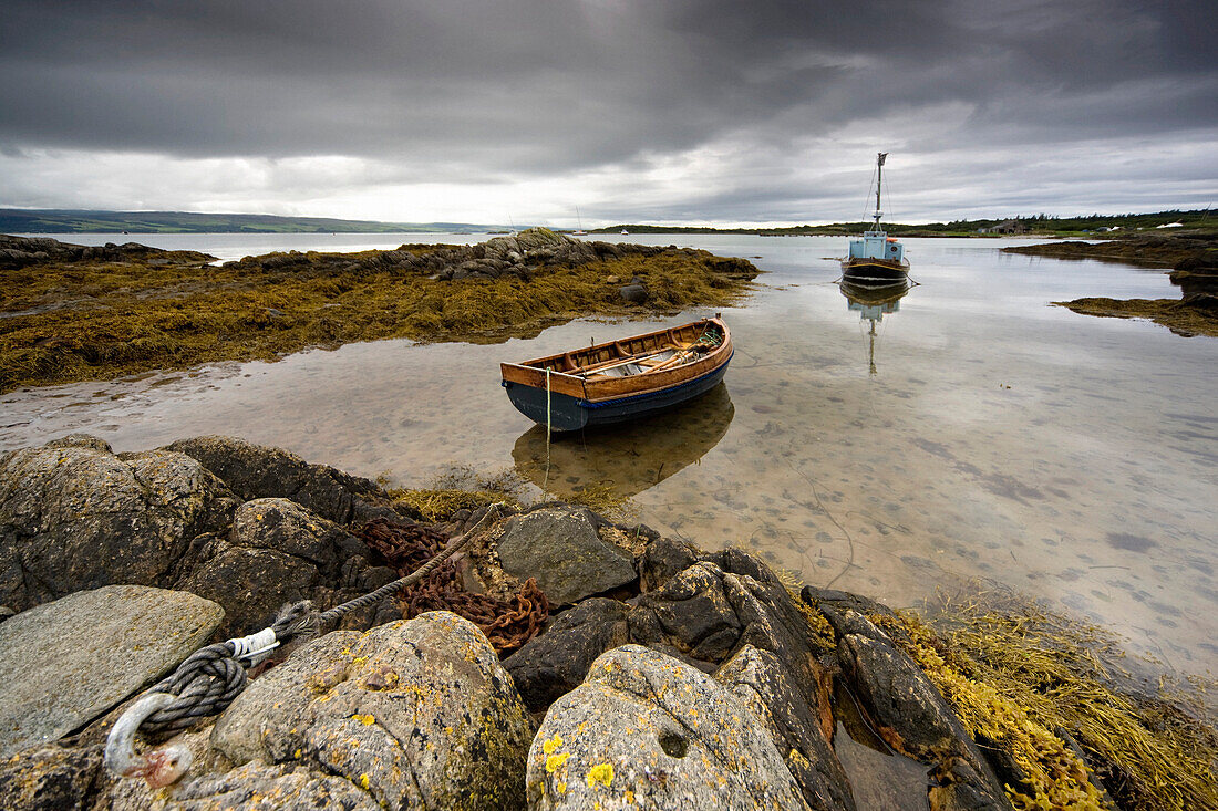 Boats In Water, Ardminish, Gigha, Scotland