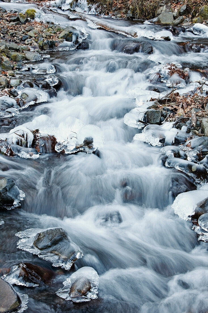 'Columbia River Gorge National Scenic Area, Oregon, United States Of America; A Creek Flowing In The Winter'