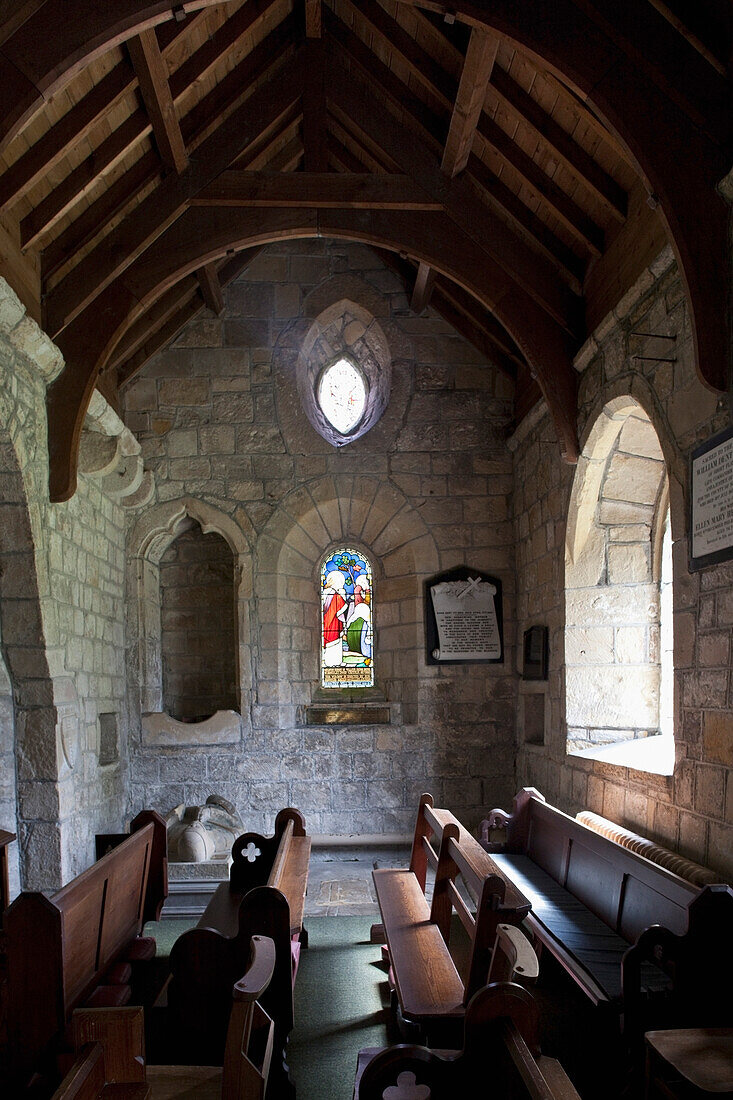 'Interior Of A Small Church; Northumberland, England'