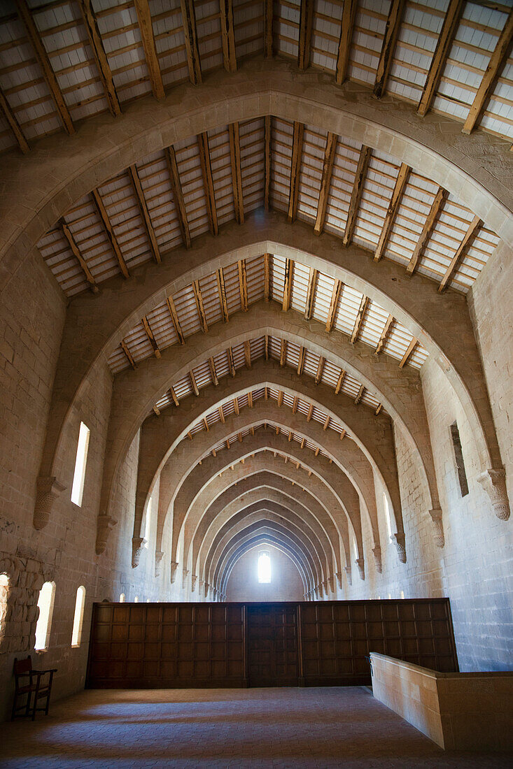 'The Dormitory Of The Monastery Of Santa Maria De Poblet; Catalonia, Spain'