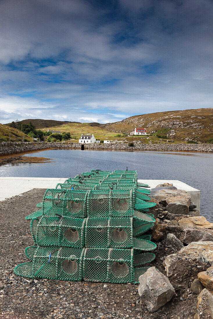 'Fishing Traps Sitting On The Shore; Isle Of Barra, Scotland'