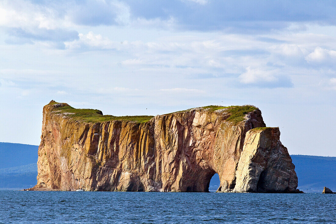 'Perce Rock Photographed From Bonaventure Island; Perce, Quebec, Canada'
