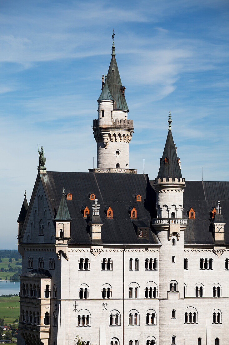 'Side View Of A Bavarian Castle; Fussen, Germany'