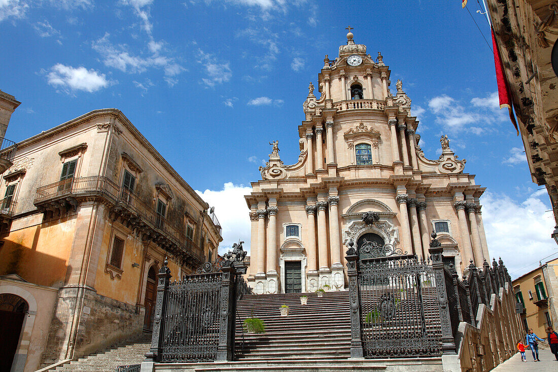 Italy, Sicily, province of Ragusa, Ragusa, Ibla district (Unesco world heritage), San Giorgio cathedral