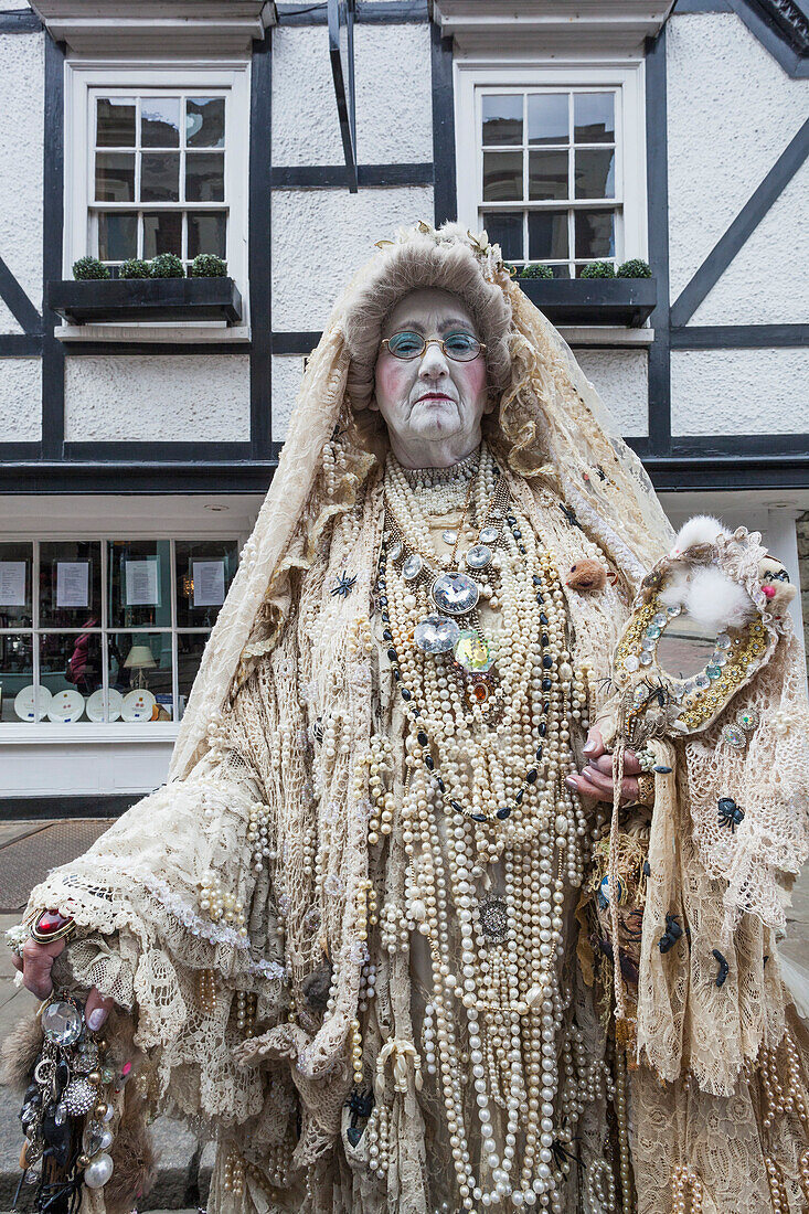 England, Kent, Rochester, Annual Dickens Festival, Lady Dressed as Miss Haversham from Great Expectations