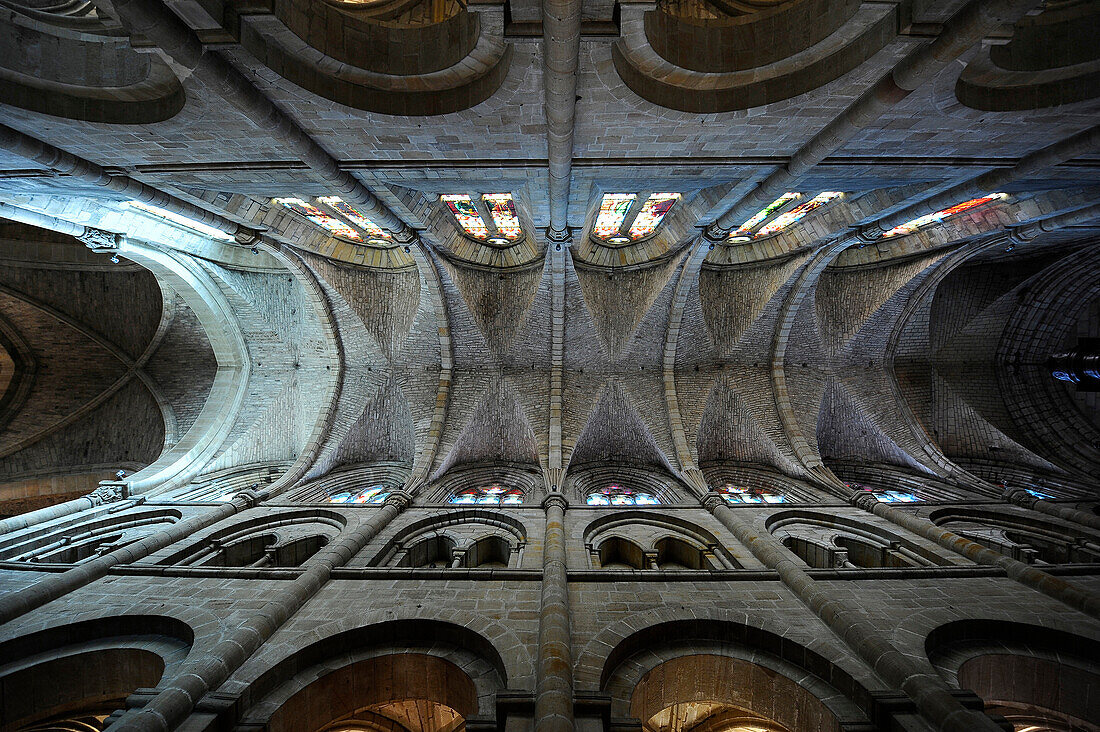 France. Ceiling of the Church of Figeac in the Lot