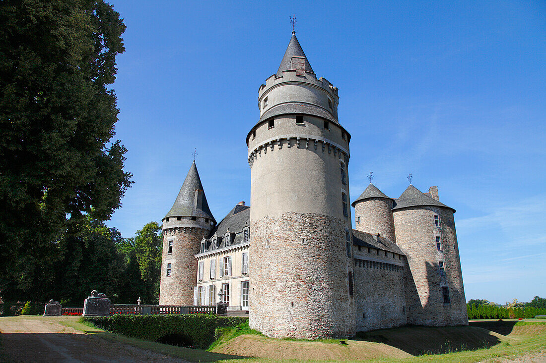 France, Limousin, Haute Vienne (87), Coussac Bonneval castle