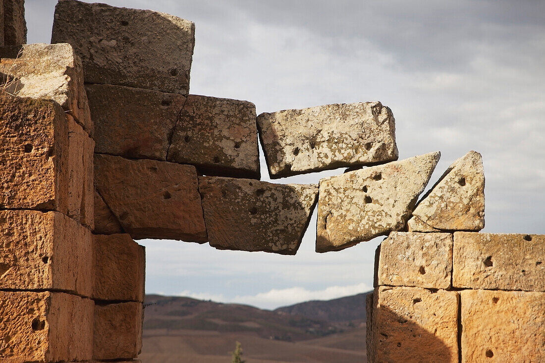 'Precarious stone blocks, Khemissa site, near Guelma; Algeria'