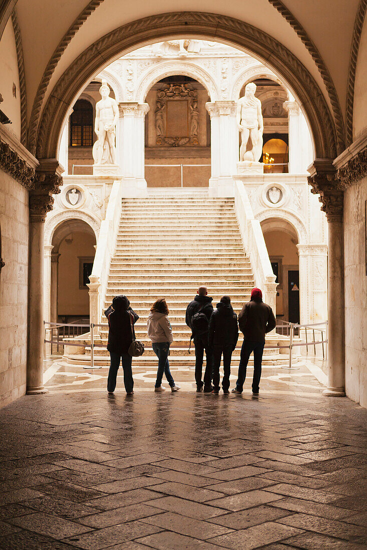 'Tourists at Doge's Palace; Venice, Italy'