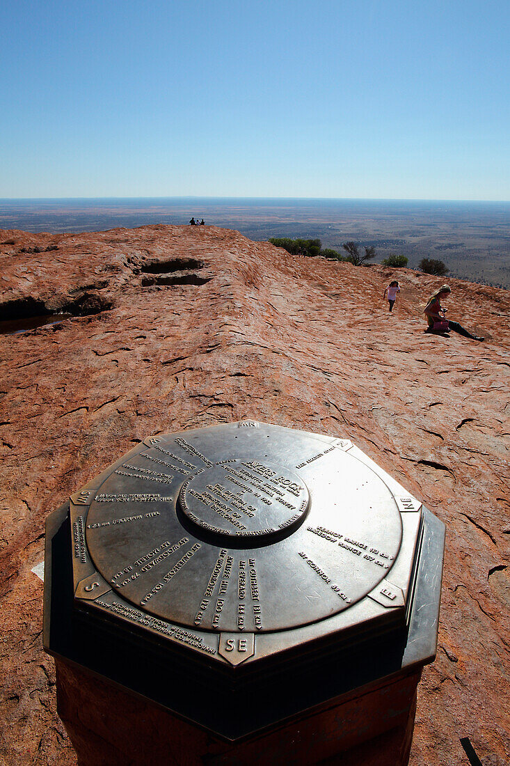 'Trig point on Uluru, formerly known as Ayers Rock; Northern Territory, Australia'