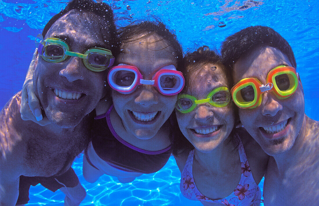 Group In Swimming Pool