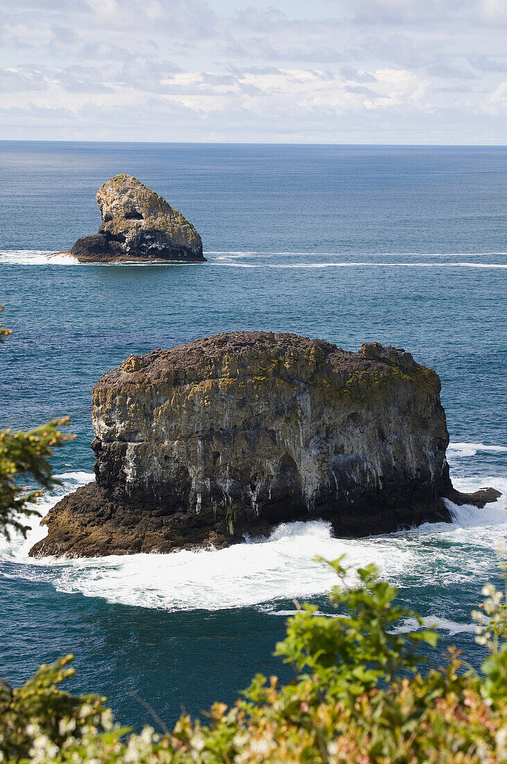 'Rock Formations In The Ocean Off The Coast; Oregon, United States of America'
