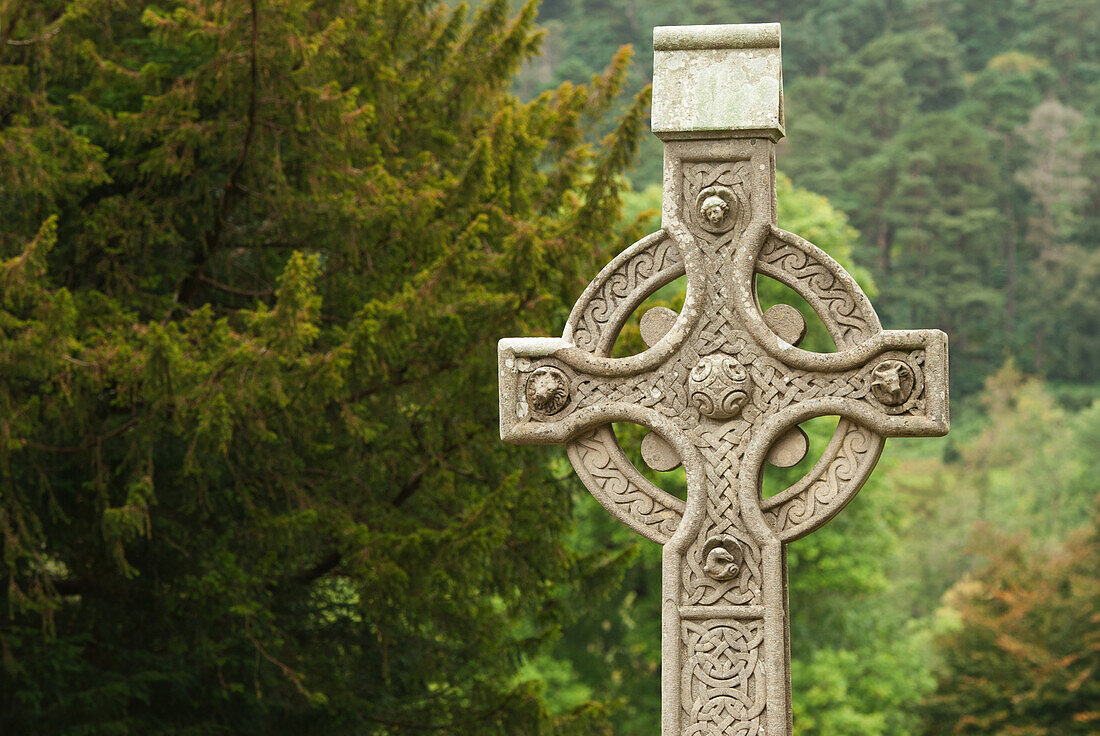 'A High Cross Tombstone; Ireland'